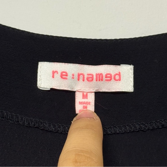 re:named Black Sleeveless Drawstring Waist Romper - Picture 4 of 5